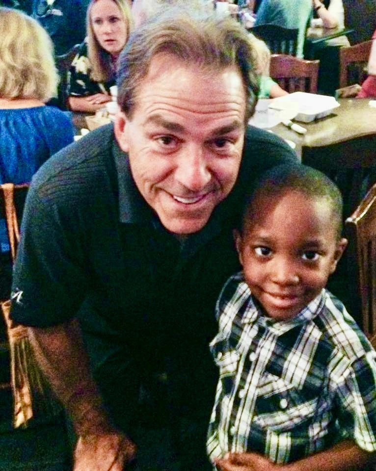 Ephraim M. Skipper with Coach Nick Saban